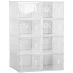 Armario modular de plástico con 8 cubos Homcom 25x35x19cm transparente