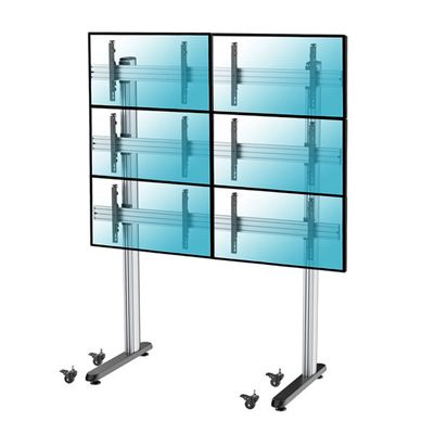 Soporte De Suelo Con Ruedas Kimex 031-2600k2 Para 6 Pantallas 45""-55