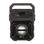 Altavoz Bluetooth portátil NGS Roller Drum, 20W potencia, inalámbrico, luces led, sonido estéreo, Radio FM, Entrada de audio USB/SD, Negro
