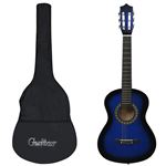vidaXL Set de guitarra clásica para principiantes vidaXL azul 8 pzas 1/2 34