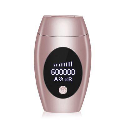 Depiladora Ipl De Luz Pulsada Dam Lámpara De Cuarzo 600.000 Pulsos Ajustable En 8 Niveles Full Body 8x4,5x14,5cm Oro Rosa