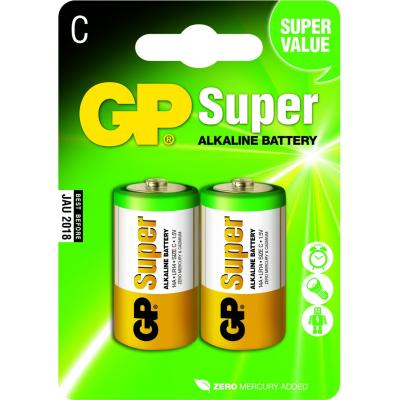 Lr14 2bl Gp super alkaline batteries singleuse battery alcalino pilas aaa c10bx2 bl2