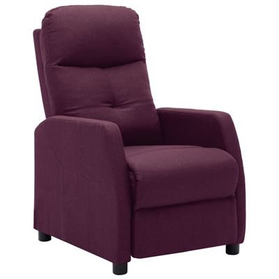 Sillón reclinable vidaXL tela morado 65x97x100cm