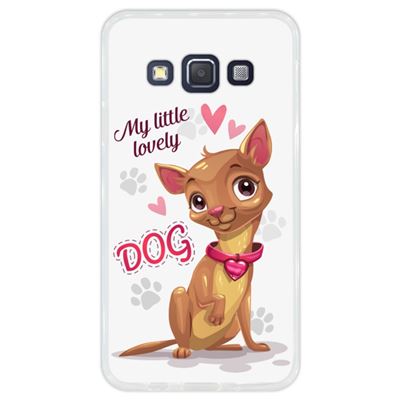 Funda Transparente para Samsung Galaxy A3 2015, Diseño Perrito chihuahua lindo - My little lovely dog, TPU