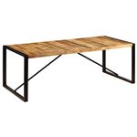 Mesa de comedor vidaXL madera maciza de mango 220x100x75 cm