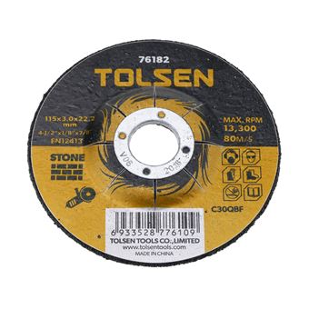 Disco de cortar de amoladora para piedra Tolsen 115 x 3 x 22.2 mm