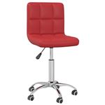 Silla de oficina giratoria vidaXL cuero sintético rojo vino tinto 5,3kg