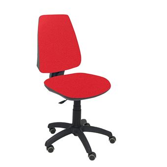 Silla de oficina ergonómica Piqueras y Crespo Modelo 14CP, tejido rojo - 1