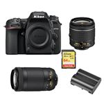 Nikon D7500 KIT AF-P 18-55MM F3.5-5.6G VR + Tamron AF 70-300mm F4-5.6 Di LD (A17) + SD 64Go + EN-EL15A Battery