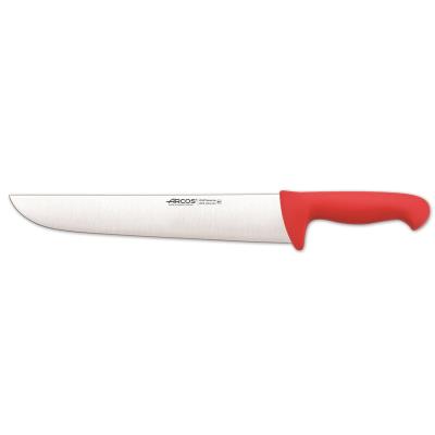 Cuchillo De Carnicero Arcos Colour - Prof 291922 De Acero Inoxidable Y Mango Ergonómico - Rojo