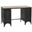 Escritorio vidaXL, doble pedestal Madera abeto y Acero 120x50x76 cm_0