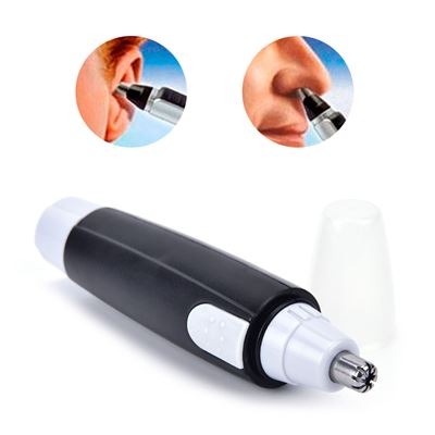 Maquina cortapelos nasal para nariz y orejas cortapelo Pila AAA Negra y Plata Belleza masculina Los mejores precios Fnac