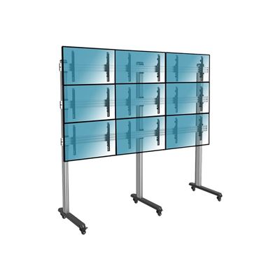 Soporte De Suelo Con Ruedas Kimex 031-2901k2 Para 9 Pantallas 50""-55