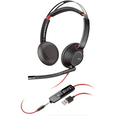 Auriculares Con Micrófono Plantronics Blackwire 5220 Usb-a Negro