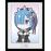 Fotografía enmarcada Re-Zero Rem Chibi 30x40 cm_0
