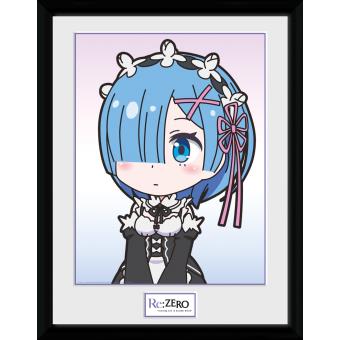 Fotografía enmarcada Re-Zero Rem Chibi 30x40 cm