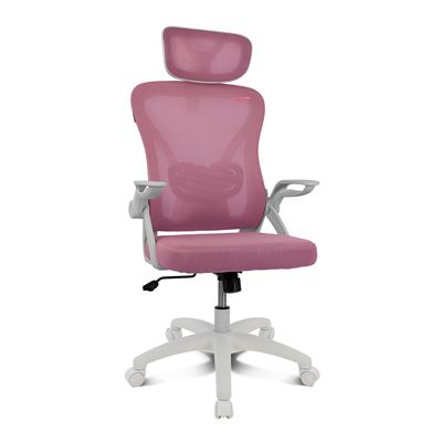 Silla Gaming Drift Gaming Drair35 – Reclinable 90-120°, Reposacabezas Y Reposabrazos Abatibles, Soporta Hasta 120 Kg, Rosa-blanco