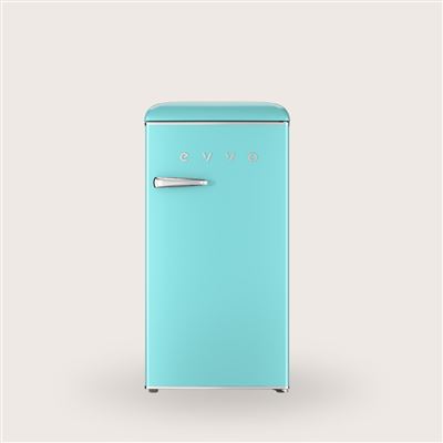 EVVO Frigorífico Mini F26 Retro, 95 litros, diseño vintage, bajo consumo, silencioso