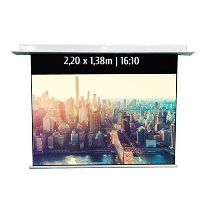 Pantalla De Proyección Eléctrica Empotrable Kimex 048-1533w, 2,20 X 1,38m, Formato 16/10, Función Wifi