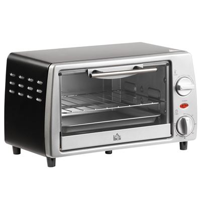 Horno de convección sobremesa 10L 750W Homcom 36.5x26x22 cm negro