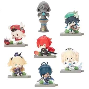 Set de 7 piezas Figura Genshin Aloy 8cm - 1