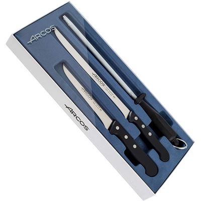 Set Jamonero De 3 Piezas Arcos Universal Negro