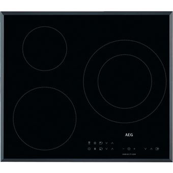 Placa de inducción AEG, Negra 3 fuegos