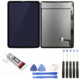 Vidrio táctil+ Pantalla LCD compatible con Ipad Pro 12.9"" A1876 A2014 A1895 negro + herramientas + Pegamento B7000 - 1