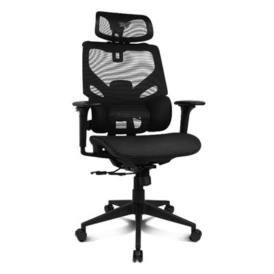 Silla Gaming Drift Gaming Drair400 - Malla Polímero Reforzado, Reposabrazos Acolchados Ajustables 4d, Pistón Clase 4, Giratoria, Inclinable, Regulable, Negro.