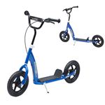 Patinete Scooter 2 Ruedas Manillar Ajustable Azul 120x52x75-86cm