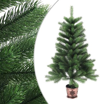 Árbol de Navidad artificial hojas realistas vidaXL verde 65 cm