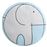 Set de 2 cojines decorativos Pekebaby Bluephant gris algodón_2