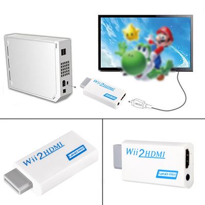 Adaptador convertidor Wii a HDMI 720P / 1080P de audio video 3.5