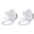 Asientos de inodoro vidaXL con tapas de cierre suave uds MDF Blanco
