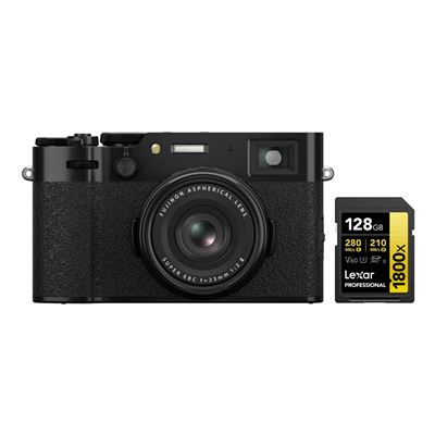 Cámara digital FUJIFILM X100VI (Negro) + Tarjeta de memoria Lexar