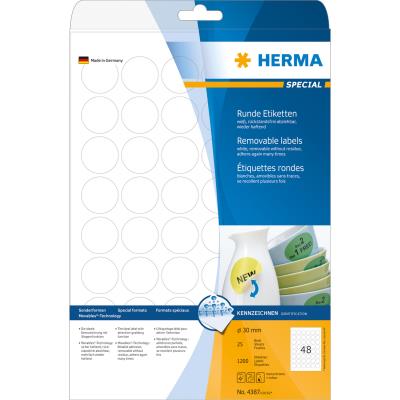Herma 4387 Pack de 1200 etiquetas 30 mm color