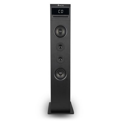 Ngs Skygazer Torre de sonido 2.1 120w reproductor cd entradas usbaux compatible con tecnología bluetooth. color negro cargador inalambrico bt 1woofer 120wreproductor