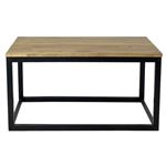 Mesa De Centro box furniture 63 icub negro madera metal 40x80x42 cm ds dropshipping 40x80 42cm altura