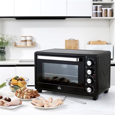 Horno de convección sobremesa 32L 1600W Homcom 52.2x38.1x33.5cm negro -  Comida cotidiana - Los mejores precios | Fnac