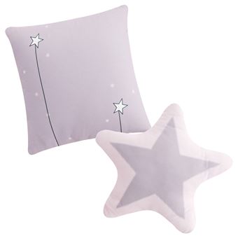 Set de 2 cojines decorativos Pekebaby Candy rosa algodón