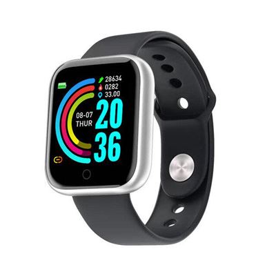 Smartwatch Oem Trend 1.3 "" , Notificaciones De Llamadas Plata (pulsera Negra)