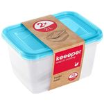 Keeeper Set De 2 fiambreras l 205 155 105 cm fredo fresh azul transparente 2x 3x2l 205x155x105cm