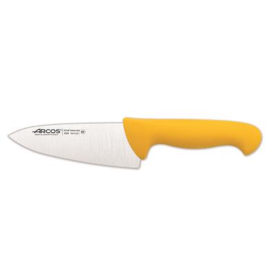 Cuchillo De Cocinero Arcos Colour - Prof 292000 De Acero Inoxidable Y Mango Ergonómico - Amarillo