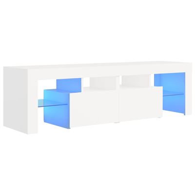 Vidaxl Blanco Mueble Para Tv Con Luces Led 140X35x40cm