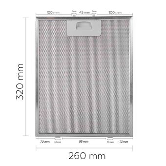 Filtro Campana Extractora Teka DM60 DM90 DE90 DS90 40472918 - 1