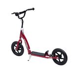 Patinete Scooter 2 Ruedas Manillar Ajustable Rojo 120x52x75-86cm