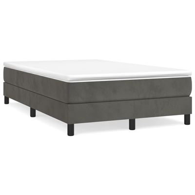 Vidaxl Gris/Oscuro Estructura De Cama Box Spring Terciopelo 120X200cm