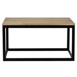 Mesa De Centro icub 50x80 42cm altura estilo industrial acabado vintage negro box furniture 70 madera 50x80x41.8