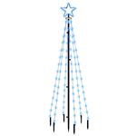 Árbol de Navidad con pincho vidaXL 108 LED azul 180cm