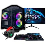 PC Gaming NitroPC Pack Bronze Negro – AMD Ryzen 5 5655G, Radeon Graphics, 16 GB DDR4, 1 TB M2, Win11, Accesorios + Monitor 24" FHD 120 Hz IPS – Listo para jugar